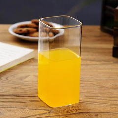 Wholesale Heat-resistant Square Drinking Glass Cup Without Handle For Home
